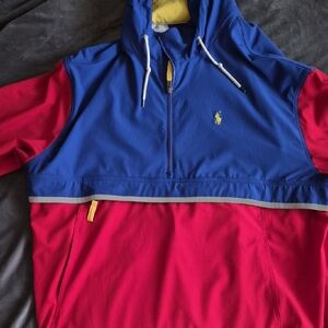 Polo by Ralph Lauren Blue and Red Lightweight Pullover Jacket